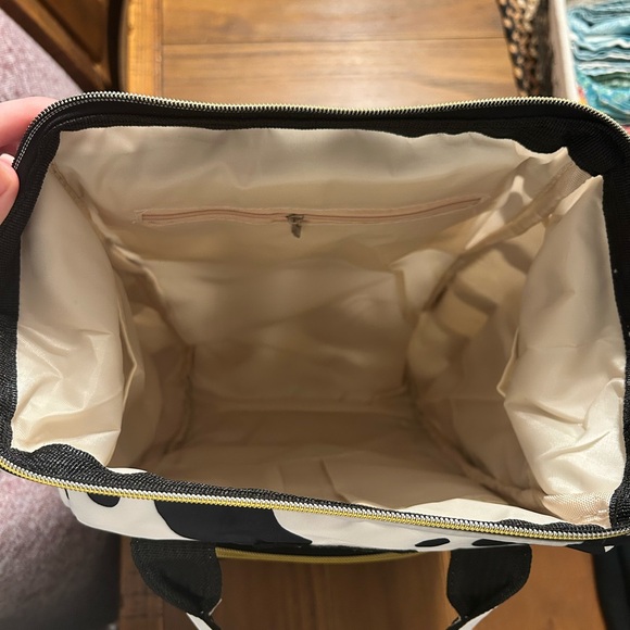 NWOT Cow Print Diaper Backpack Bag - Picture 2 of 4